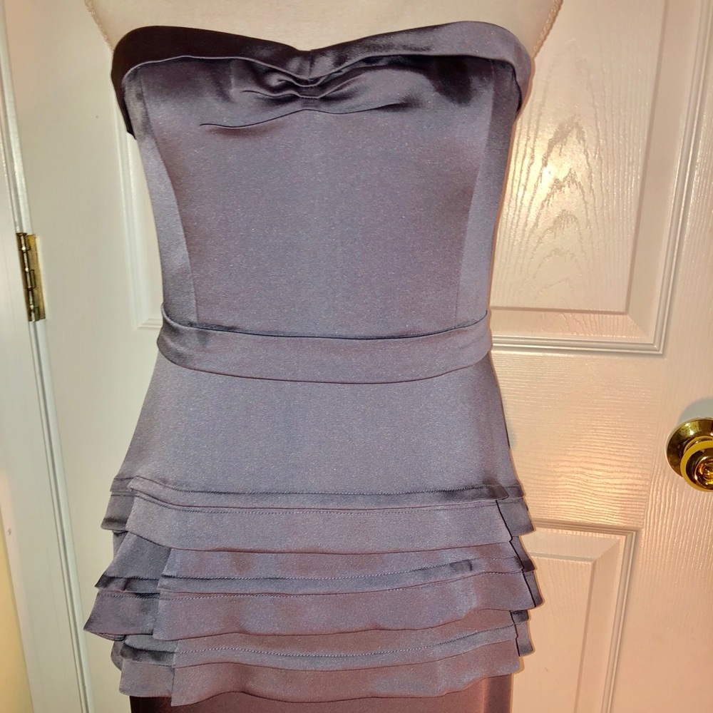 Semi-formal gunmetal cocktail dress